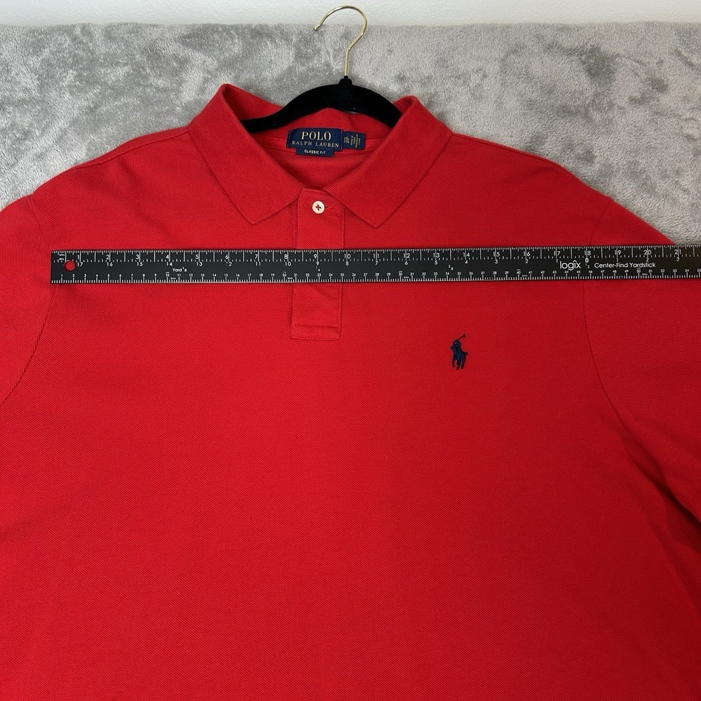 Polo Ralph Lauren Men's Big Tall 2XL Red Short Sleeve Classic Fit Polo Shirt - Picture 15 of 16